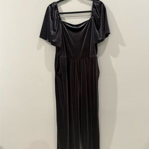 Old Navy Soft Black Velvet Jumpsuit